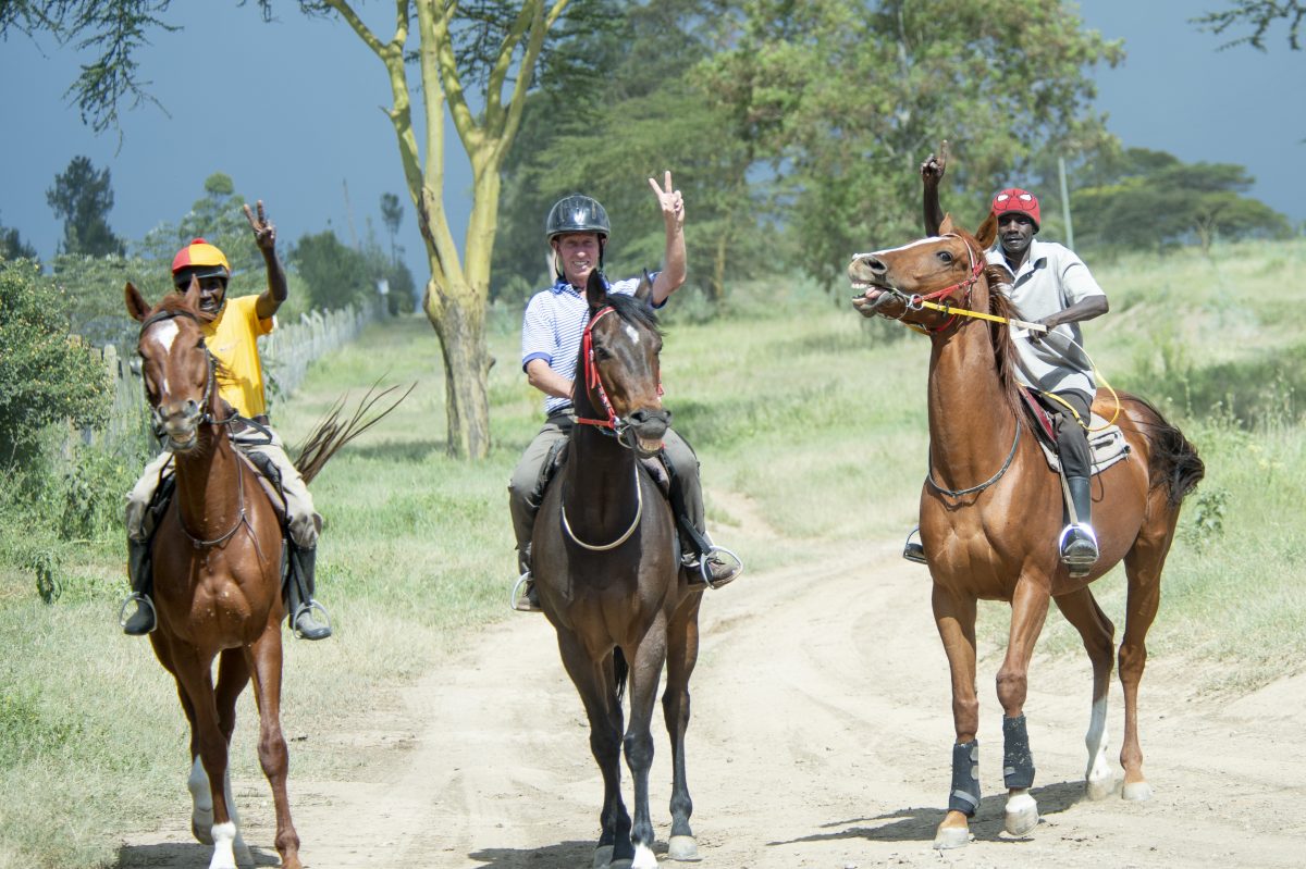 Tourists on horseback